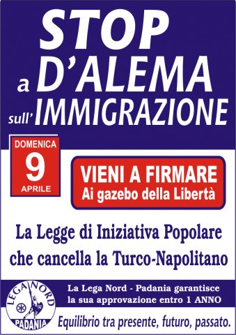  Stop a D'Alema e all'immigrazione